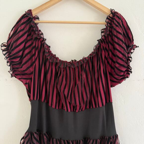 Spirit Halloween Lady Of The Sea Costume Size 1X Sexy Pirate Lace‎ Dress Ruffle - Picture 9 of 10